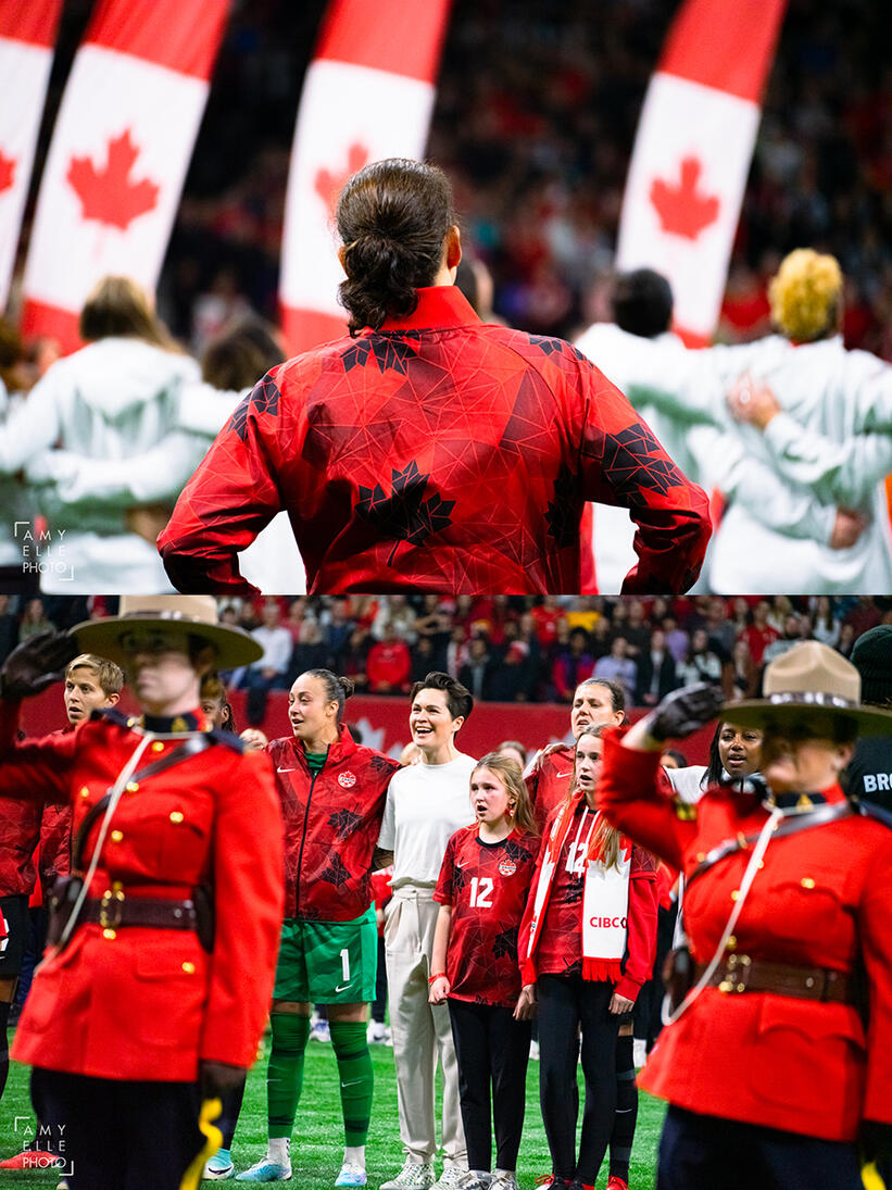 Christine Sinclair (Canada) at her final international farewell match