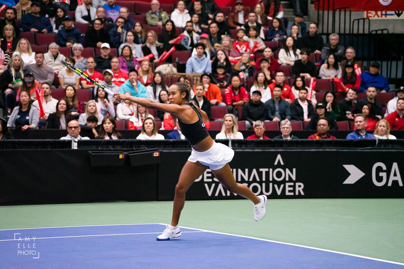 Leylah Annie Fernandez (Canada) at the Billie Jean King Cup qualifiers